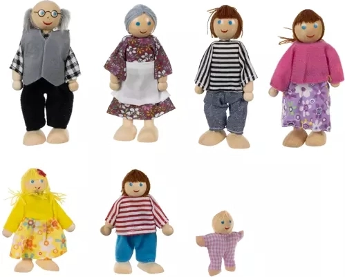 Kompletní třígenerační rodina 7 ks