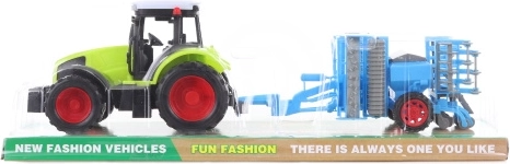 Trattore di plastica con seminatrice