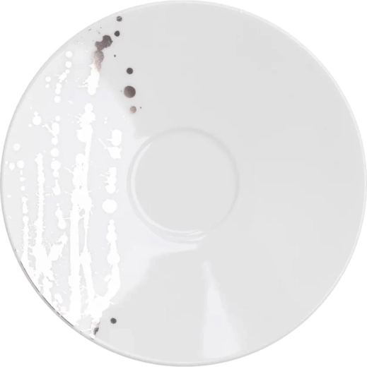Splendor hvid underkop (underskål) 16 cm med platinadekor