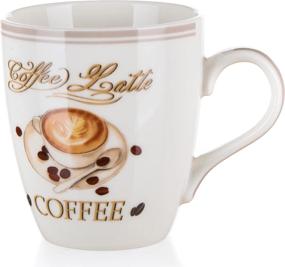Ceramic Espresso Mug 240 ml with Coffee Motif