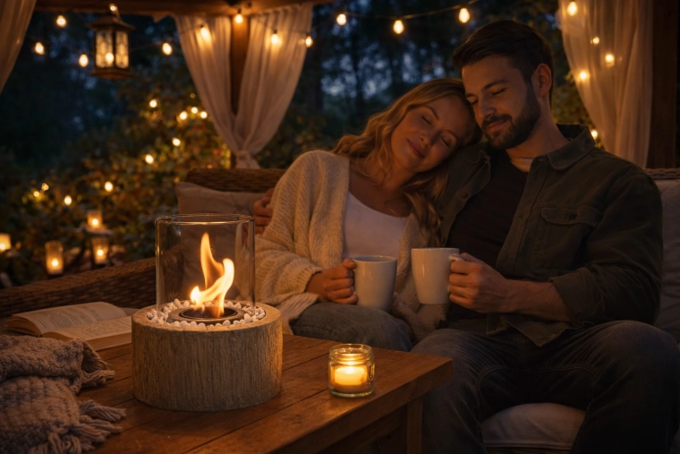 Flamme réaliste et ambiance agréable