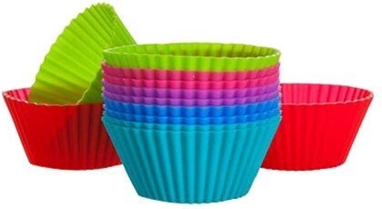 Silicone muffin and cupcake cups 6 × 2.7 cm, color mix, 12 pcs CULINARIA Red