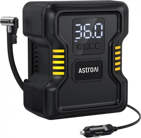 Portable Car Compressor AstroAI 150 PSI with Automatic Shutoff