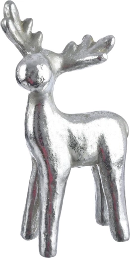 Renne décoratif argenté 51 cm