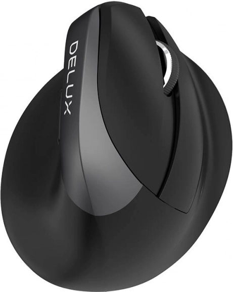 Delux M618 Mini mouse verticale wireless – nero
