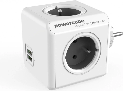 Multipresa PowerCube Original USB, grigio