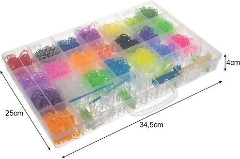 Transparent organizer with 23 compartments
