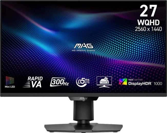 Monitor 27" MAG 274QPF, WQHD, 300 Hz, piatto, nero