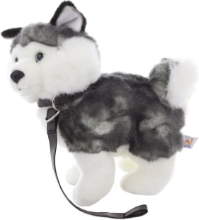Plišani haski s povodcem 25 cm