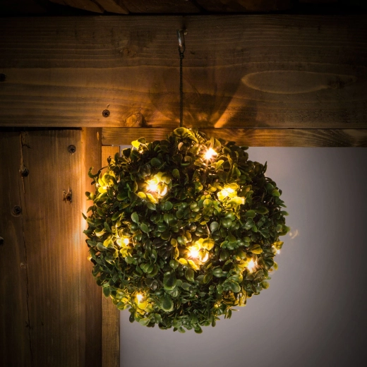 Bosso solare sospeso con 20 LED bianco caldo, 25 cm