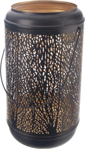 Bougeoir en métal Tree noir et or 29 cm
