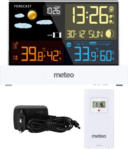 Meteo SP110B wireless weather station with DCF, white