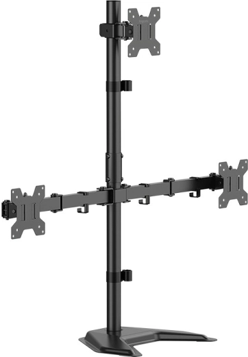 Disposition flexible de trois moniteurs