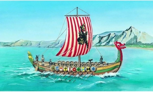 Viking hajó DRAKKAR – modell 1:60