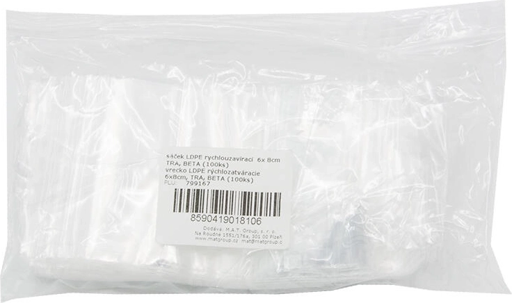 LDPE Ziplock Bags 6 × 8 cm, Transparent (100 pcs)