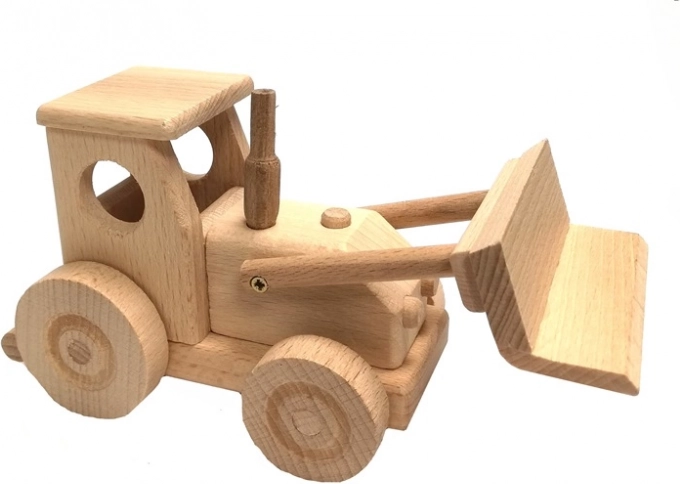 Trattore di legno con lama