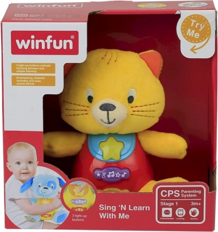 Gattino di peluche interattivo con melodie e lucine