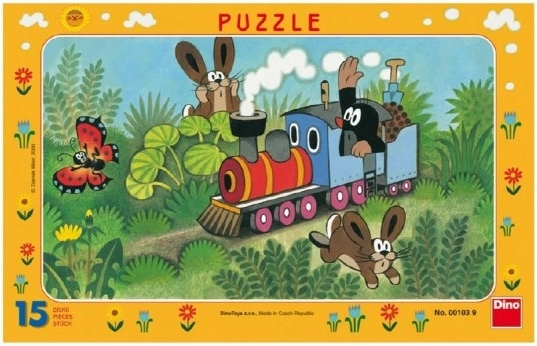 Dino Paper Puzzle Mole and the Locomotive