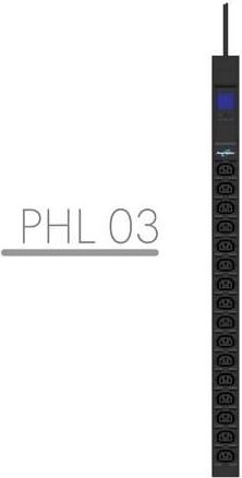 Rack PDU 19" 10A, 16× IEC C13, 3 m IEC C14, with meter, vertical, black