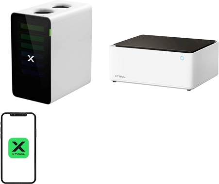 Lézer gravírozó gép 2 az 1-ben xTool M1 10W + füstelszívó SafetyPro AP2