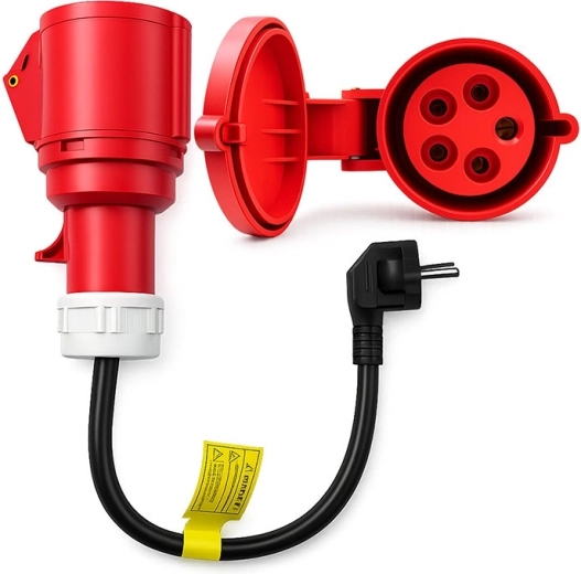 CEE 32 A 5p 400 V adapter Schuko 230 V-hoz EV töltőkhöz