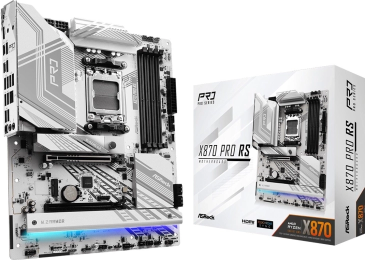asrock x870 pro rs – scheda madre am5 atx con ddr5, pcie 5.0 e usb4