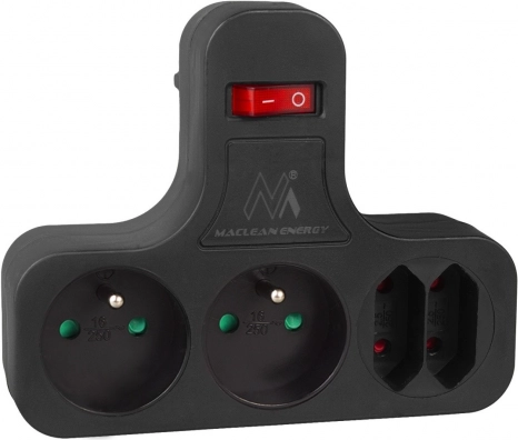 Presa quadrupla con interruttore Maclean Energy