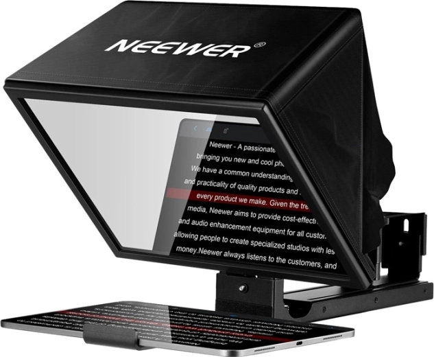 Neewer Basics x12b teleprompter regolabile 12" in lega di alluminio