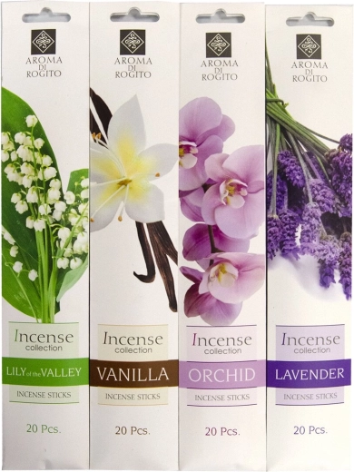 Bastoncini di incenso profumati 20 pz – mix di 4 fragranze