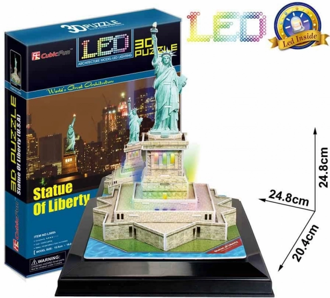 Puzzle 3D Statua della Libertà / LED - 37 pezzi