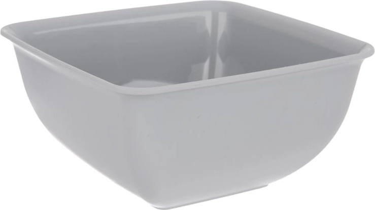 Bol Sandy en plastique, carré, gris, 11,5 × 11,5 cm