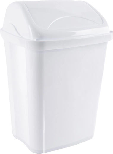 Poubelle Vittario avec couvercle basculant 16 l blanche
