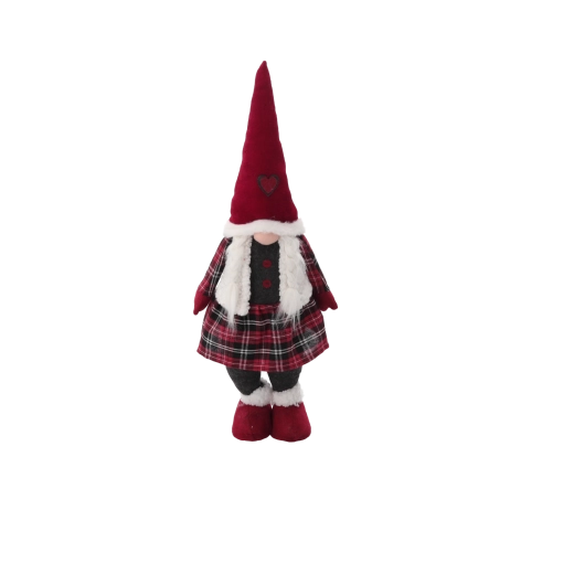 Gnomo natalizio 78 cm rosso - 1 pezzo