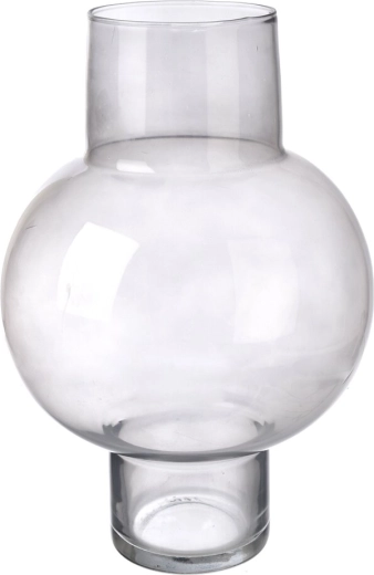 Vase en verre gris 25 × 25 × 40 cm