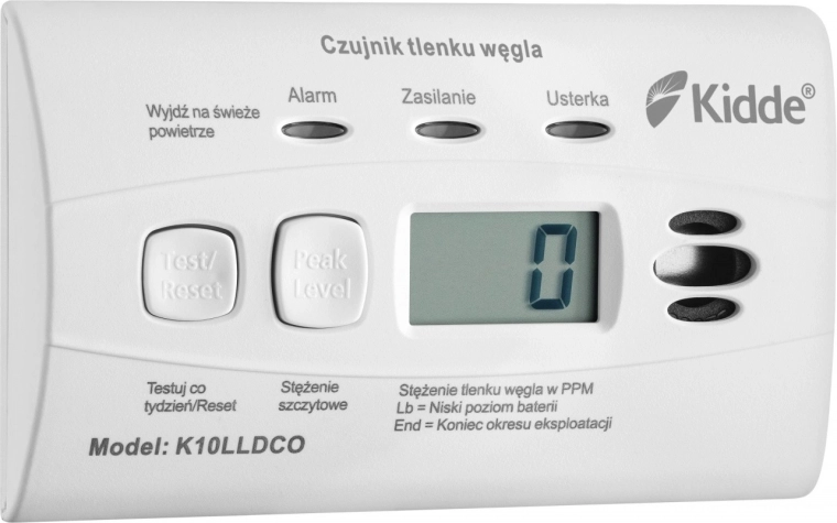 Rilevatore di monossido di carbonio con display Kidde