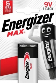Alkaline Battery 9V ENERGIZER MAX