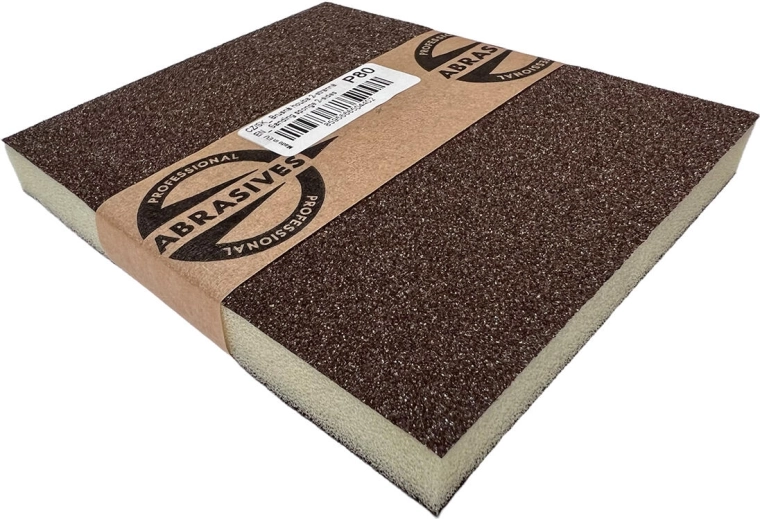 Dubbelzijdige schuurspons 120 × 95 × 10 mm, korrel 60