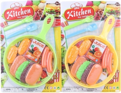 Padella in plastica con alimenti e accessori per bambini 19 cm