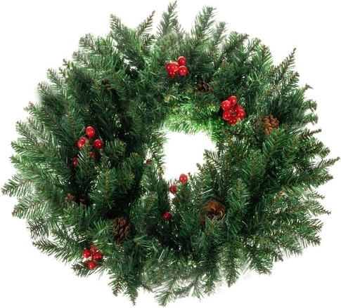 Ghirlanda decorativa di Natale per porta 60 cm