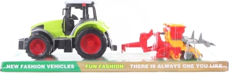Trattore di plastica con rimorchio seminatrice