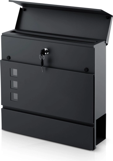 Sicherer Einwurf und Schloss mit zwei Schlüsseln