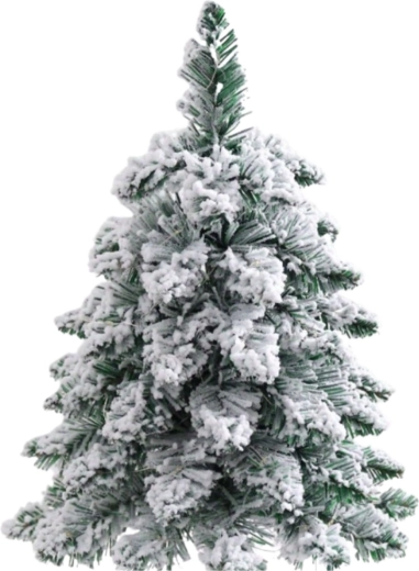 Realistically snow-covered branches