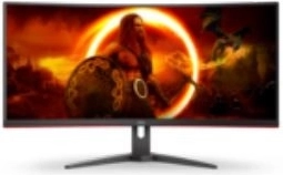 Monitor da gioco curvo da 34″ VA, 144 Hz, HDMI, DisplayPort