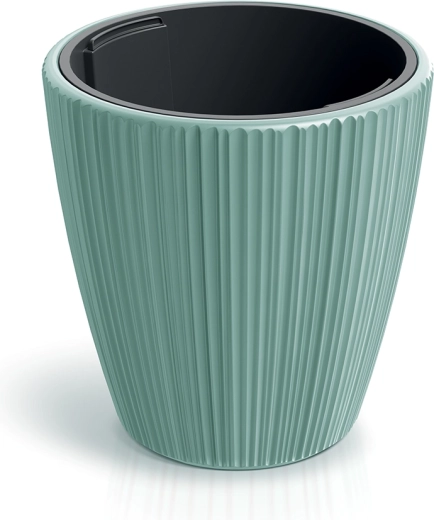 Vaso ORO con inserto interno 19,9 cm salvia