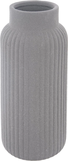 Grijze porseleinen vaas 24,5 cm