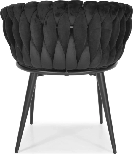 Knitted backrest as a design focal point