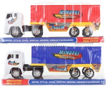 Plastic Truck with Trailer, Friction Powered