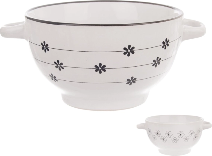 Bol à soupe en céramique Flower 14 cm