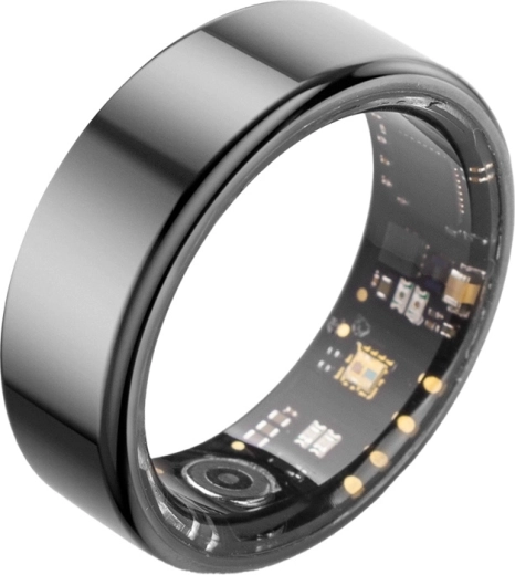 Elegante anello intelligente con elettronica nascosta all’interno