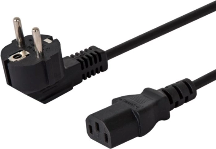 Napájací kábel Schuko - IEC C13, uhlový, 3 m